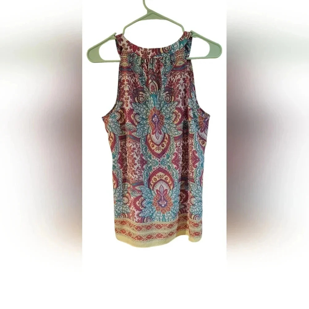 Rose + Olive - Bohemian Sleeveless Top​​​​​ - Picture 2 of 7